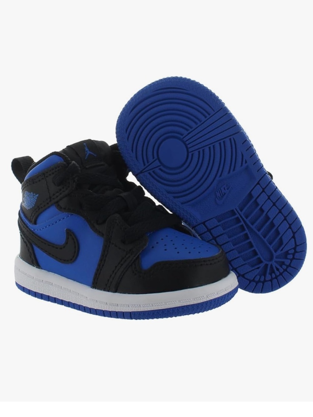 NWOT Nike Toddler Jordan 1 Mid - Black/Royal Blue-size 4C